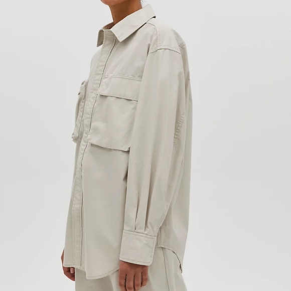 Tna Mavericks Button Down Shirt in Matte Pearl size 3 - Picture 4 of 10